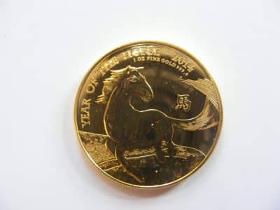 Royal Mint Chinese Year of Horse 1oz Bullion .999 COIN Stunning 24ct Uffington QEII 2014 - Image 2