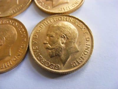 6 FULL 22ct sovereigns George V 1911, 1912 Titanic Year, 1913 Original Receipt bullion Coins 11