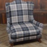 French Walnut Tartan Armchair SAI3255 Antique Chairs
