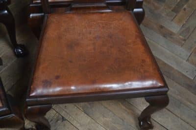 Set Of 8 Edwardian Chippendale Style Dining Chairs SAI3238 Antique Chairs 16