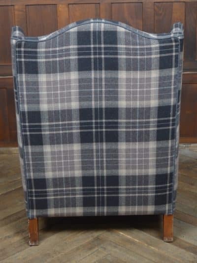 French Walnut Tartan Armchair SAI3255 - Image 3
