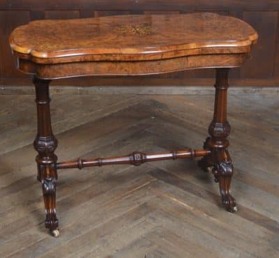 Victorian Walnut Fold-over Games Table SAI3221 Antique Furniture 3