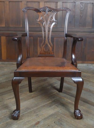 Set Of 8 Edwardian Chippendale Style Dining Chairs SAI3238 Antique Chairs 10