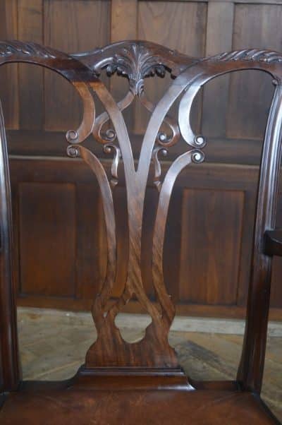 Set Of 8 Edwardian Chippendale Style Dining Chairs SAI3238 Antique Chairs 9