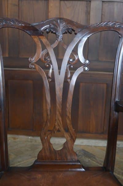 Set Of 8 Edwardian Chippendale Style Dining Chairs SAI3238 - Image 7