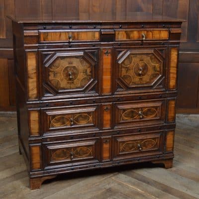 Carolean Style Oak Chest Of Drawers SAI3169 Antique Draws 4