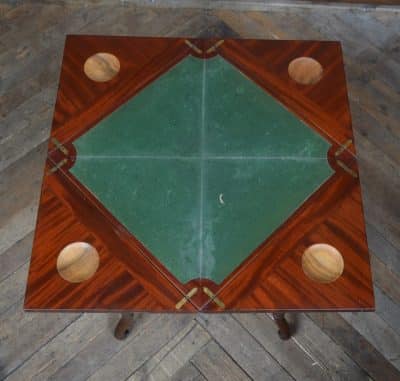 Mahogany Envelope Card Table SAI3256 - Image 4