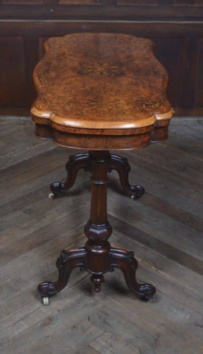 Victorian Walnut Fold-over Games Table SAI3221 Antique Furniture 9