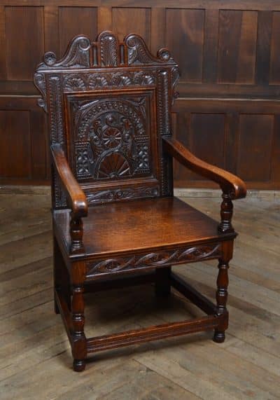 Edwardian Oak Arm Chair SAI3151 Antique Chairs 4