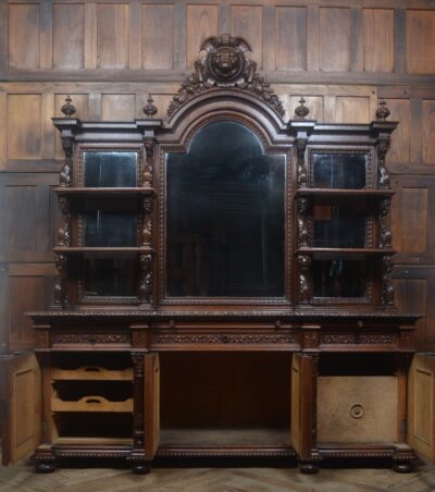Continental Oak Mirror Back Sideboard SAI3254 - Image 11