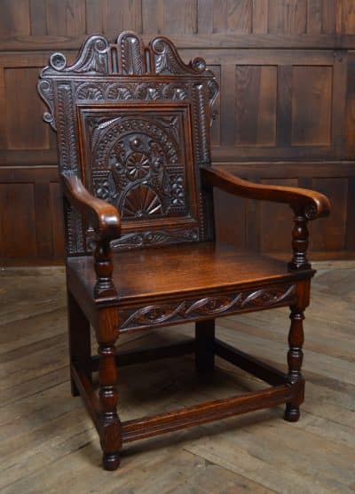 Edwardian Oak Arm Chair SAI3151 Antique Chairs 3