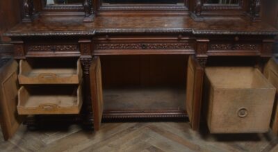 Continental Oak Mirror Back Sideboard SAI3254 - Image 9