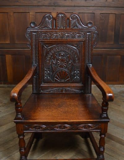 Edwardian Oak Arm Chair SAI3151 Antique Chairs 7
