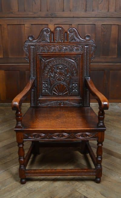 Edwardian Oak Arm Chair SAI3151 Antique Chairs 8