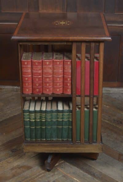 Edwardian Mahogany Revolving Bookcase SAI3261 Antique Bookcases 3
