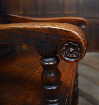 Edwardian Oak Arm Chair SAI3151 Antique Chairs 10