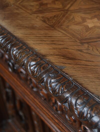 Continental Oak Mirror Back Sideboard SAI3254 - Image 4