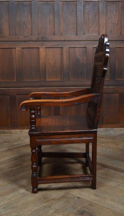 Edwardian Oak Arm Chair SAI3151 Antique Chairs 13