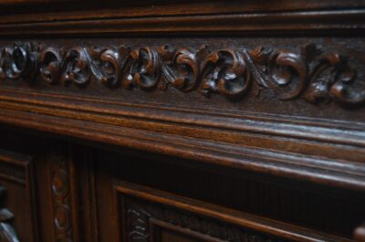 Continental Oak Mirror Back Sideboard SAI3254 - Image 3