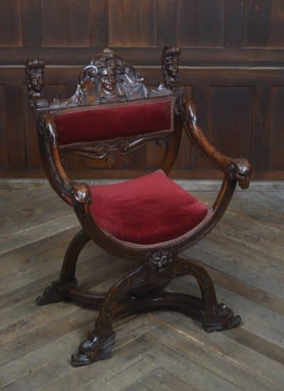 Victorian Savonarola Fruit Wood Chair SAI3223 SAVONAROLA Antique Chairs 3