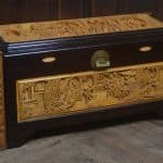Chinese Camphor Wood Carved Storage /blanket Box SAI3263 Antique Coffers