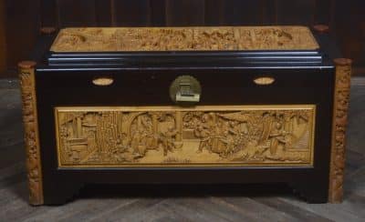 Chinese Camphor Wood Carved Storage /blanket Box SAI3263 - Image 22