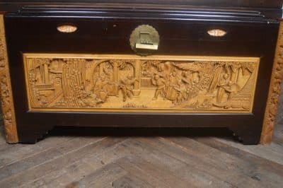 Chinese Camphor Wood Carved Storage /blanket Box SAI3263 Antique Coffers 19
