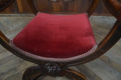 Victorian Savonarola Fruit Wood Chair SAI3223 SAVONAROLA Antique Chairs 20