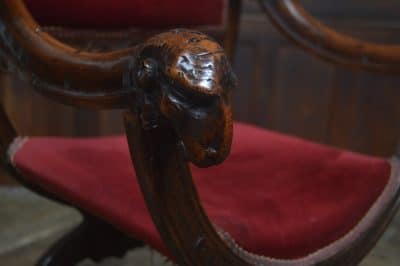 Victorian Savonarola Fruit Wood Chair SAI3223 SAVONAROLA Antique Chairs 21
