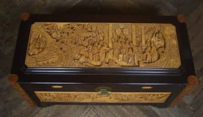 Chinese Camphor Wood Carved Storage /blanket Box SAI3263 - Image 10