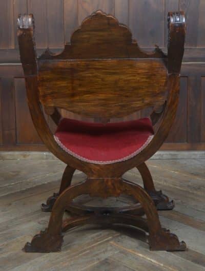 Victorian Savonarola Fruit Wood Chair SAI3223 SAVONAROLA Antique Chairs 10