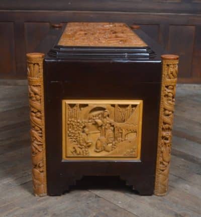 Chinese Camphor Wood Carved Storage /blanket Box SAI3263 Antique Coffers 21