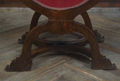 Victorian Savonarola Fruit Wood Chair SAI3223 SAVONAROLA Antique Chairs 9