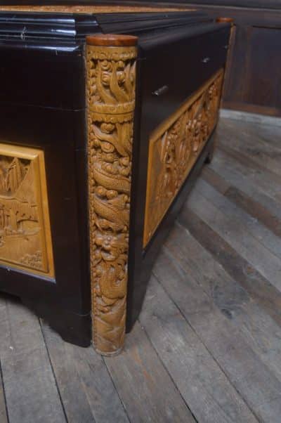 Chinese Camphor Wood Carved Storage /blanket Box SAI3263 - Image 15