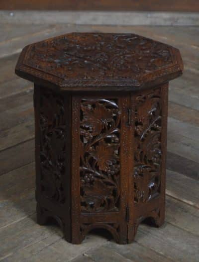 Islamic Carved Octagonal Folding Table SAI3243 Antique Furniture 3