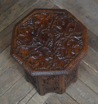 Islamic Carved Octagonal Folding Table SAI3243 Antique Furniture 7