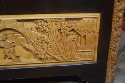 Chinese Camphor Wood Carved Storage /blanket Box SAI3263 Antique Coffers 13