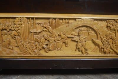Chinese Camphor Wood Carved Storage /blanket Box SAI3263 - Image 8
