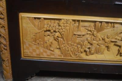 Chinese Camphor Wood Carved Storage /blanket Box SAI3263 Antique Coffers 9