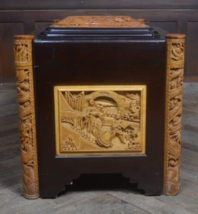 Chinese Camphor Wood Carved Storage /blanket Box SAI3263 Antique Coffers 6