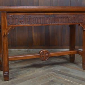 Pine Gothic/ Church Hall Table SAI3244 Antique Furniture
