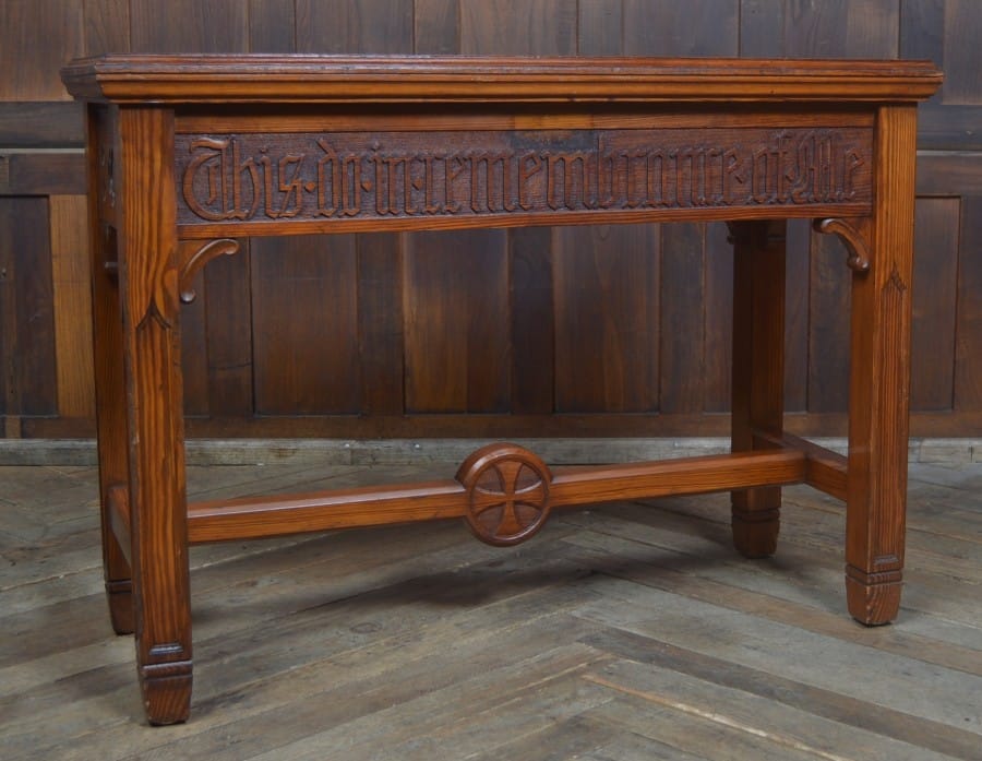 Pine Gothic Church Hall Table SAI3244 Antiques To Buy