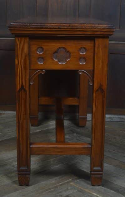 Pine Gothic/ Church Hall Table SAI3244 Antique Furniture 8