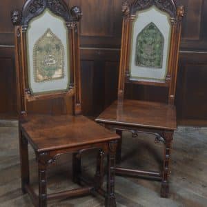 Pair Of Gothic Style Victorian Chairs SAI3265 Antique Chairs
