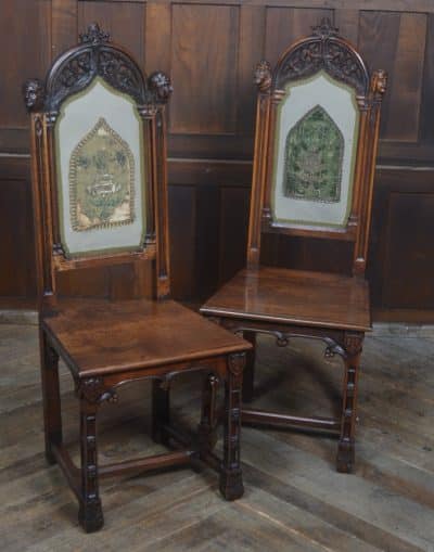 Pair Of Gothic Style Victorian Chairs SAI3265 Antique Chairs 3