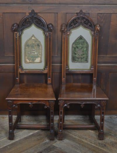Pair Of Gothic Style Victorian Chairs SAI3265 Antique Chairs 9