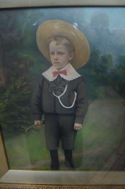 Hand-coloured Portrait Of A Little Boy SAI3266 Antique Art 5
