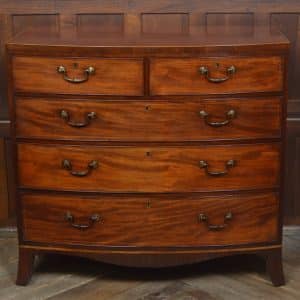 Georgian Mahogany Bow Front Chest Of Drawers SAI3227 Antique Draws