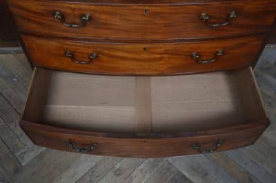 Georgian Mahogany Bow Front Chest Of Drawers SAI3227 Antique Draws 15