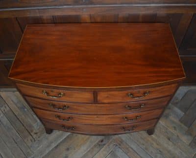 Georgian Mahogany Bow Front Chest Of Drawers SAI3227 Antique Draws 13